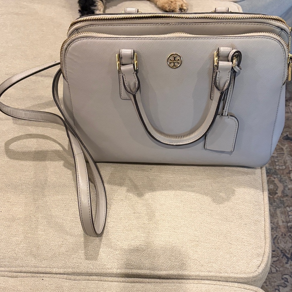 Tory Burch Light Gray Satchel